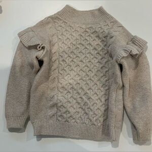 6/$20 Old Navy Cable Knit Turtleneck Sweater with ruffle sleeves